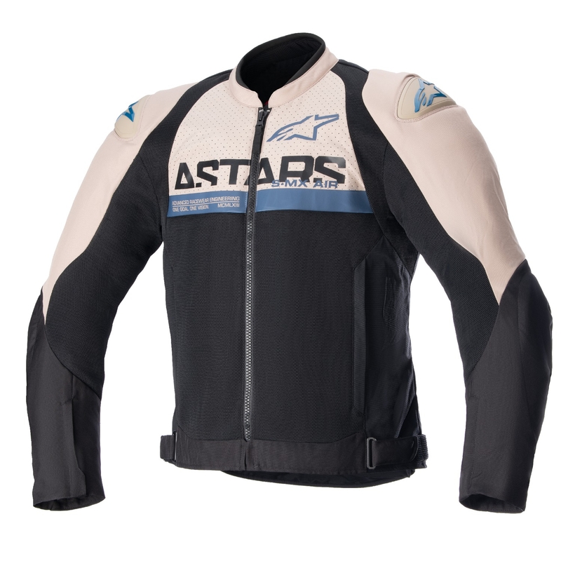 Giacca da moto Alpinestars SMX Air marrone chiaro-nero-blu