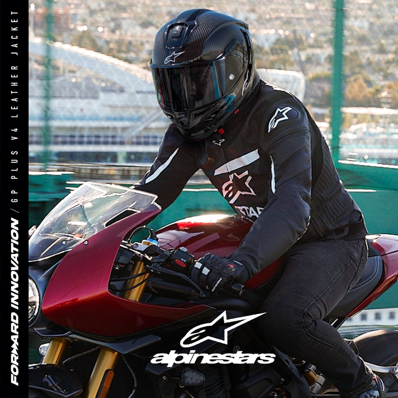 Giacca da moto Alpinestars GP PLUS 4 bianca e nera