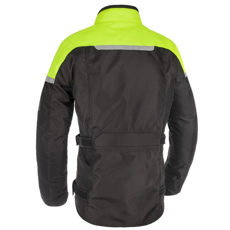 Giacca da moto Oxford Spartan Long WP nero-giallo fluo