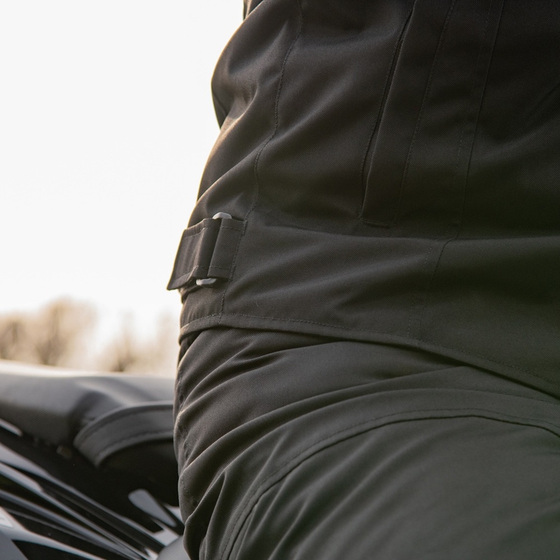 Giacca da moto Oxford Spartan Short WP nero-giallo fluo