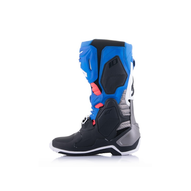 Alpinestars Tech 10 Supervented Stivali da moto perforati blu-viola-rosa-bianco-grigio-nero