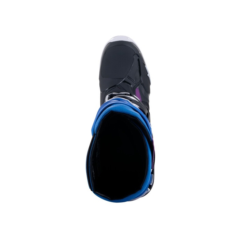 Alpinestars Tech 10 Supervented Stivali da moto perforati blu-viola-rosa-bianco-grigio-nero