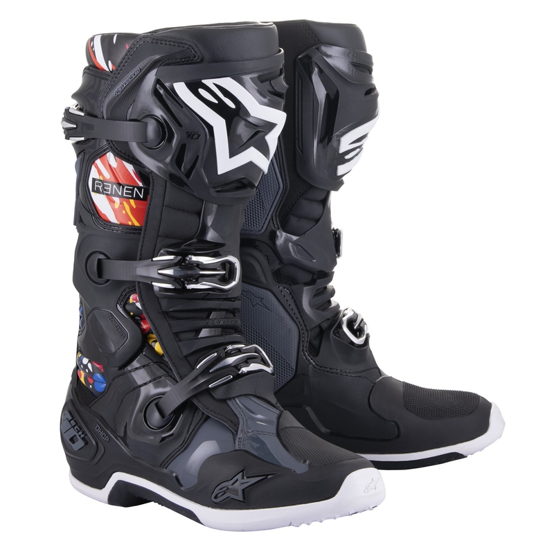 Alpinestars Tech 10 Edizione Limitata Renen Nero-Grigio-Bianco-Multicolore Stivali da Moto