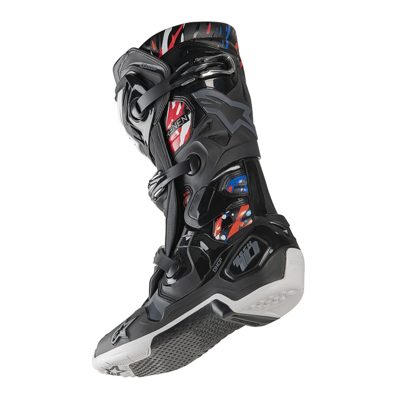 Alpinestars Tech 10 Edizione Limitata Renen Nero-Grigio-Bianco-Multicolore Stivali da Moto