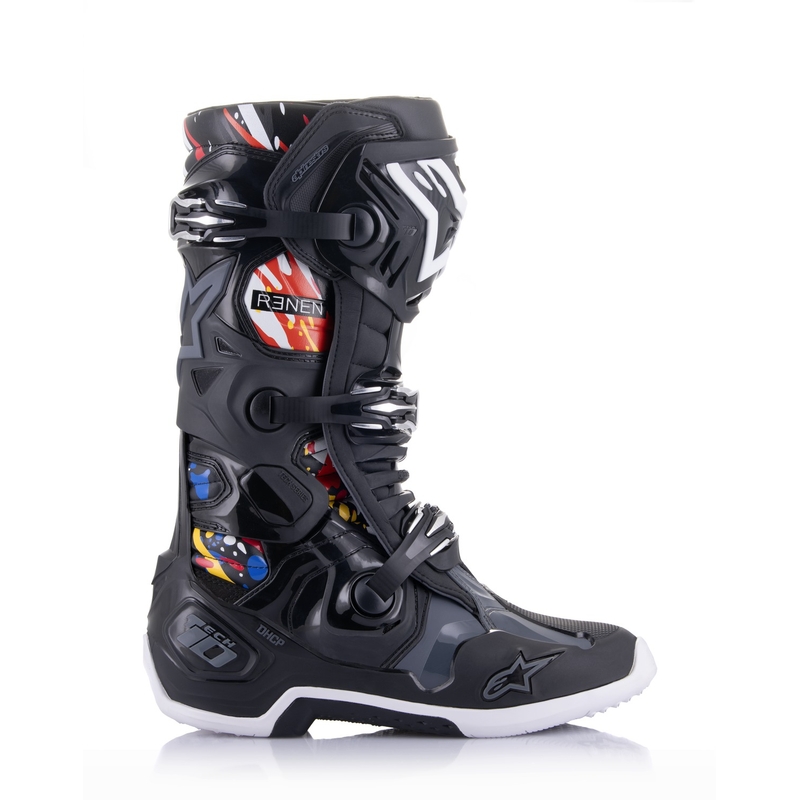 Alpinestars Tech 10 Edizione Limitata Renen Nero-Grigio-Bianco-Multicolore Stivali da Moto