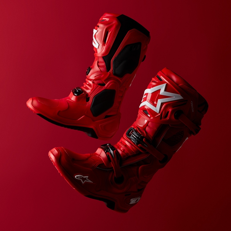 Stivali da moto Alpinestars Tech 10 rosso