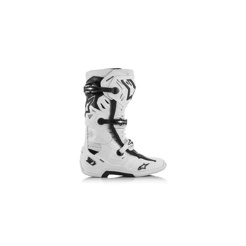 Stivali moto Alpinestars Tech 10 Supervented Bianco traforato