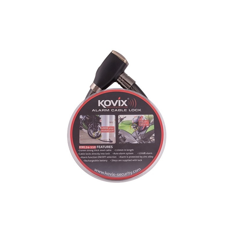 Serratura a cavo con allarme KOVIX KWL24-110