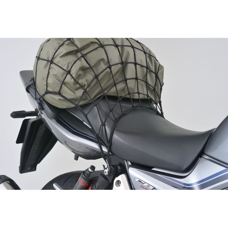 Rete portapacchi flessibile per moto con ganci in plastica Daytona 40 x 40 cm nero