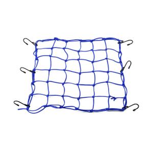 Rete portapacchi flessibile per moto con ganci in metallo Daytona 40 x 40 cm blu