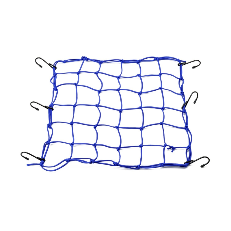 Rete portapacchi flessibile per moto con ganci in metallo Daytona 40 x 40 cm blu