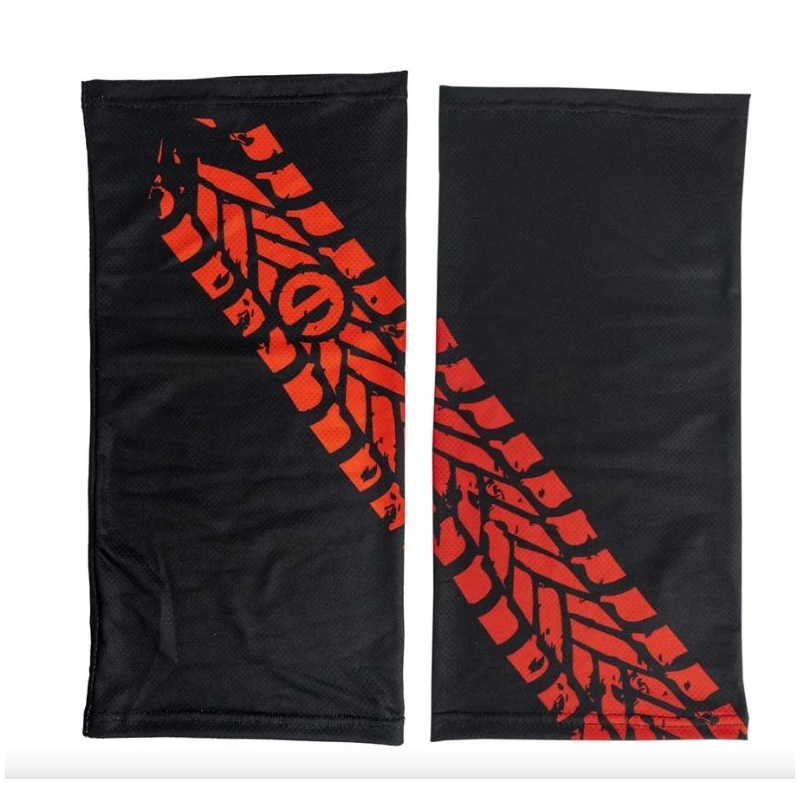 Multifunkční nákrčník nanosilver® Moto Stopa červená