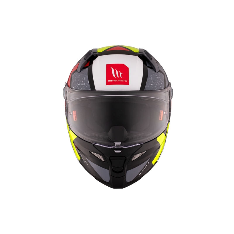 MT REVENGE 2 S Light CO casco moto integrale nero-rosso-giallo lucido