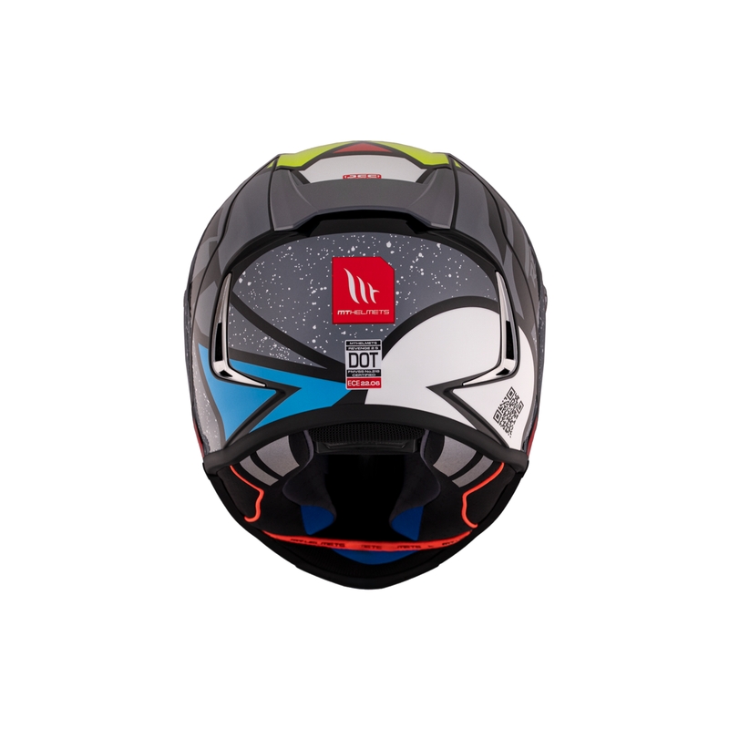 MT REVENGE 2 S Light CO casco moto integrale nero-rosso-giallo lucido