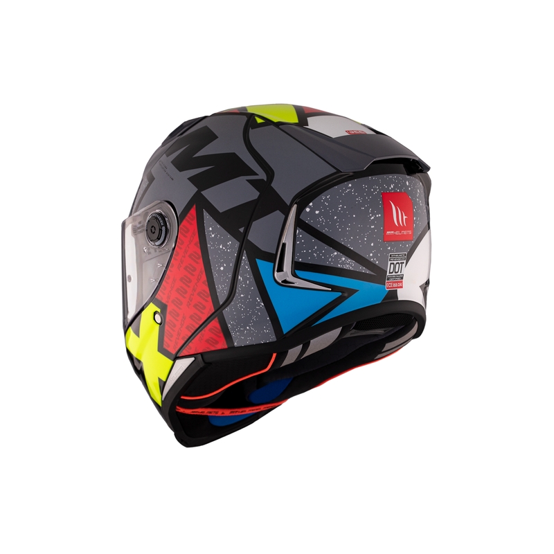MT REVENGE 2 S Light CO casco moto integrale nero-rosso-giallo lucido