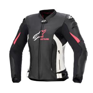 Alpinestars GP PLUS 4 Giacca da moto da donna nera, bianca e rosa