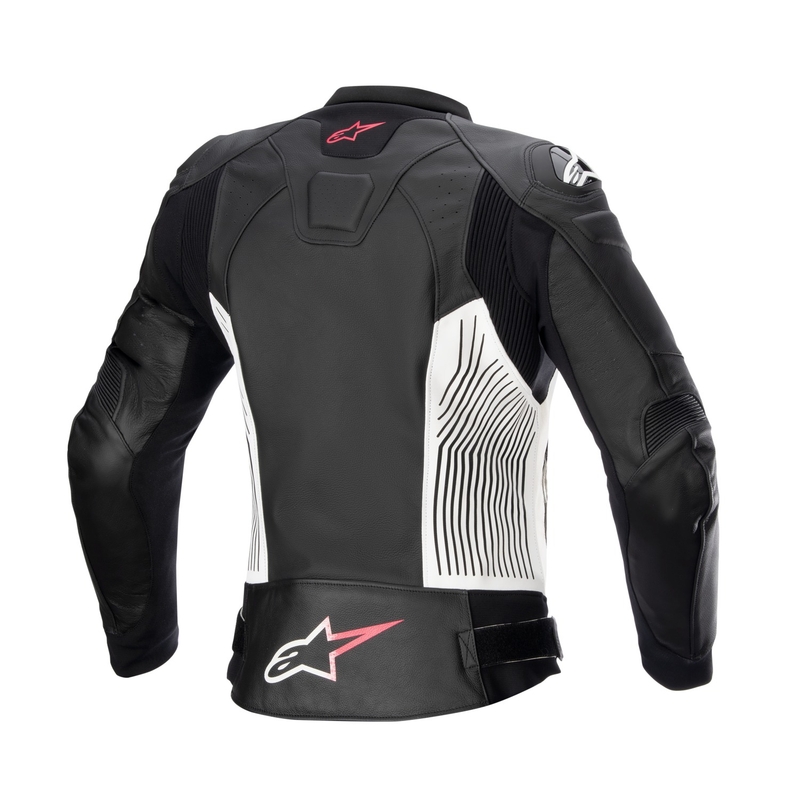 Alpinestars GP PLUS 4 Giacca da moto da donna nera, bianca e rosa
