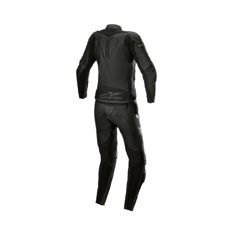 Alpinestars STELLA GP PLUS 2 tuta da moto in pelle a due pezzi da donna nera e grigia metallizzata