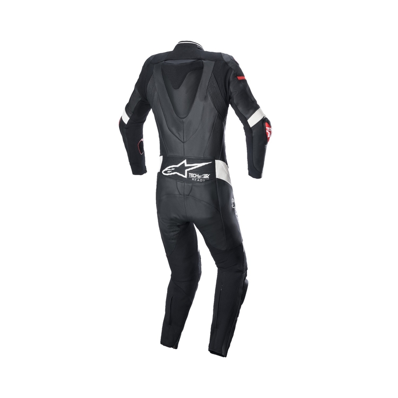 Alpinestars Tuta da moto da donna monopezzo in pelle Alpinestars STELLA GP PLUS 2 Nero-Bianco-Rosso fluo