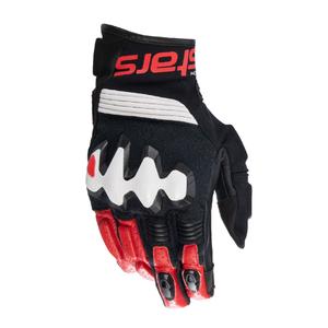 Guanti da moto Alpinestars Halo neri, bianchi e rossi