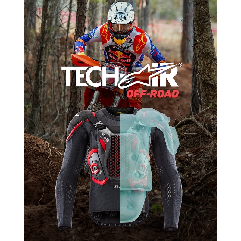 Gilet airbag Alpinestars TECH-AIR®OFF-ROAD sistema nero-rosso