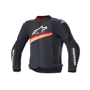 Alpinestars T-GP PLUS R 4 Airflow giacca da moto nero-rosso fluo