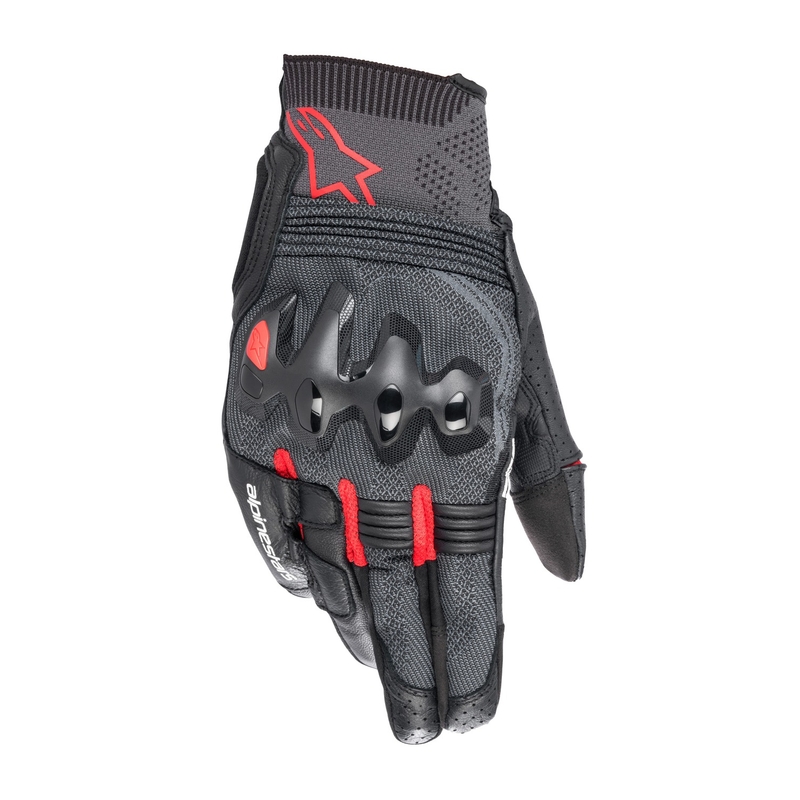 Guanti da moto Alpinestars Morph Sport nero-fluo rosso-grigio