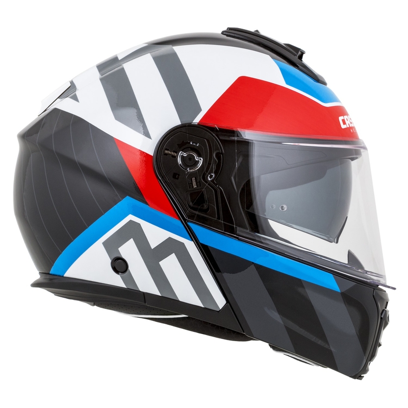 Casco moto Cassida Modulo 2.1 Profile flip-up bianco-nero-blu-grigio