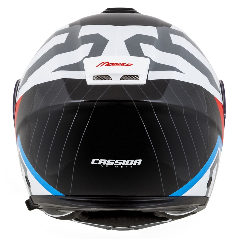 Casco moto Cassida Modulo 2.1 Profile flip-up bianco-nero-blu-grigio