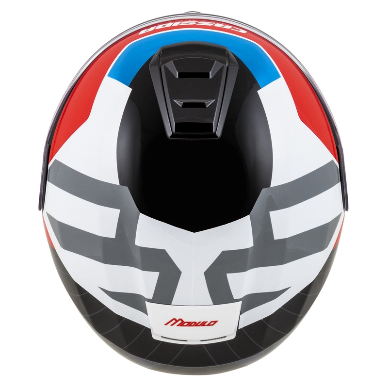 Casco moto Cassida Modulo 2.1 Profile flip-up bianco-nero-blu-grigio