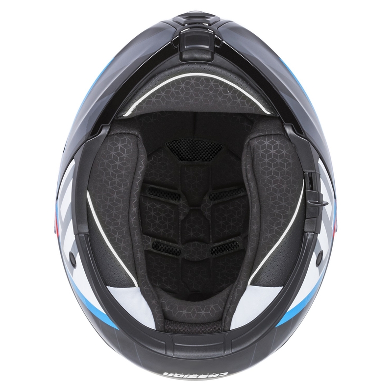 Casco moto Cassida Modulo 2.1 Profile flip-up bianco-nero-blu-grigio