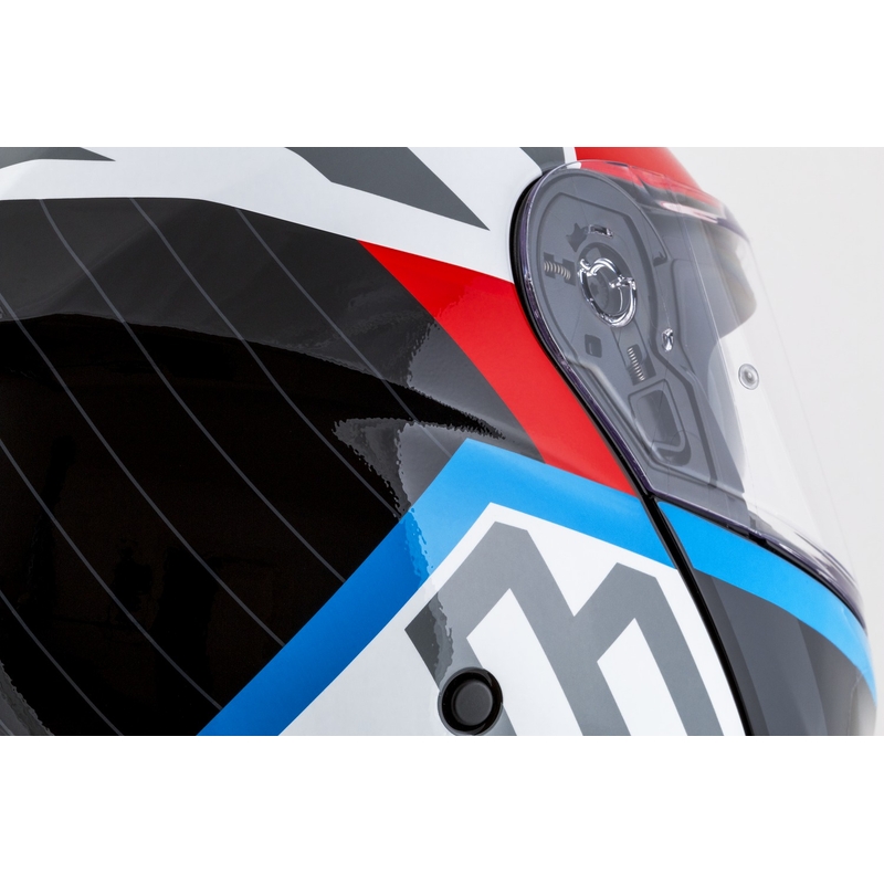 Casco moto Cassida Modulo 2.1 Profile flip-up bianco-nero-blu-grigio