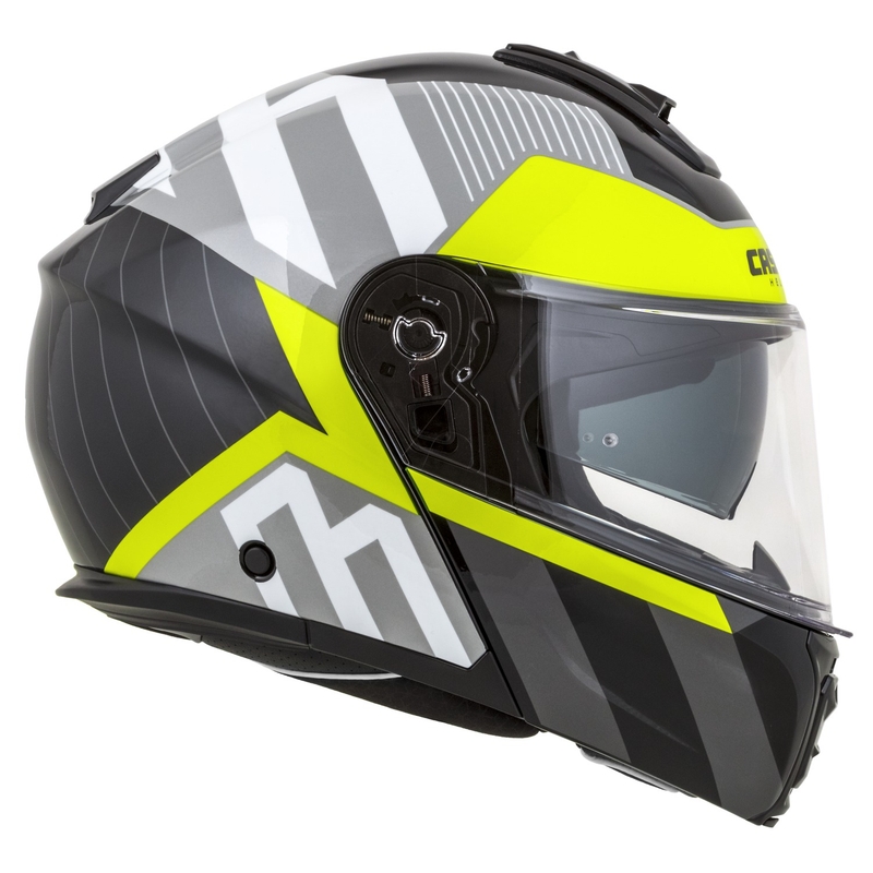 Casco moto Cassida Modulo 2.1 Profile flip-up bianco-nero-giallo fluo-grigio