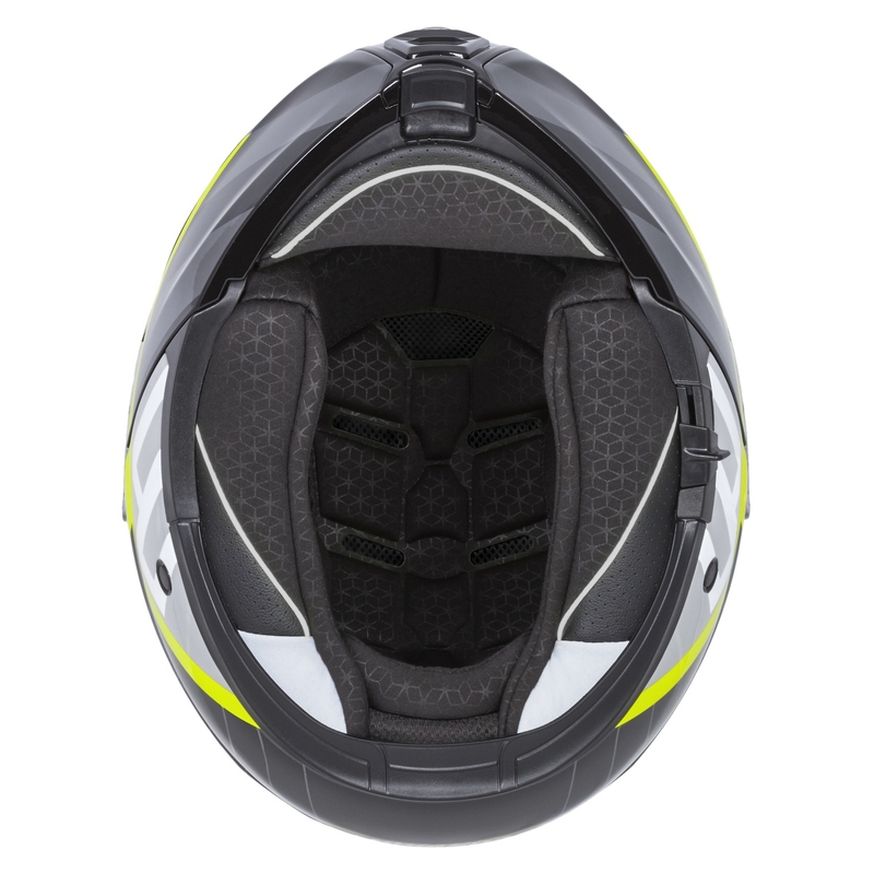 Casco moto Cassida Modulo 2.1 Profile flip-up bianco-nero-giallo fluo-grigio