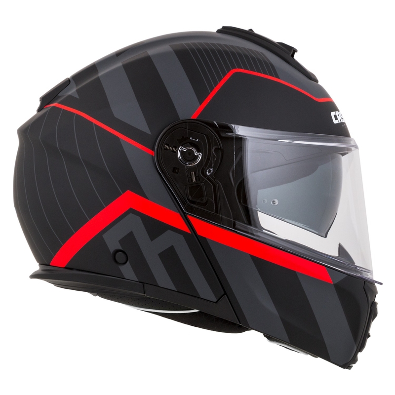 Casco moto Cassida Modulo 2.1 Profile flip-up nero-grigio-rosso opaco