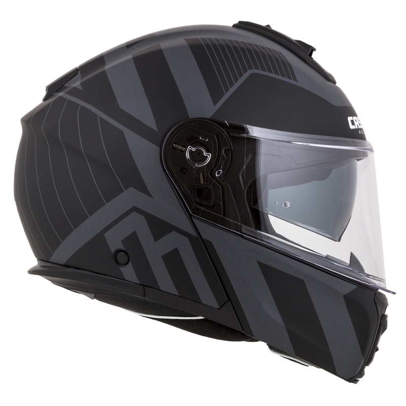Cassida Modulo 2.1 Profile Vision casco moto ribaltabile nero opaco-grigio riflettente