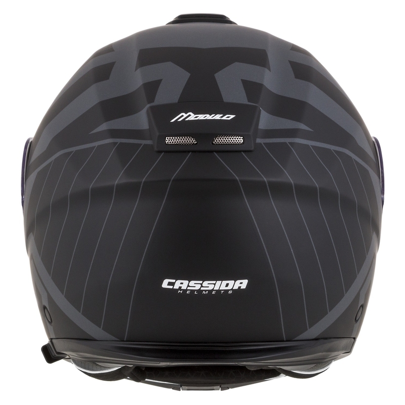 Cassida Modulo 2.1 Profile Vision casco moto ribaltabile nero opaco-grigio riflettente