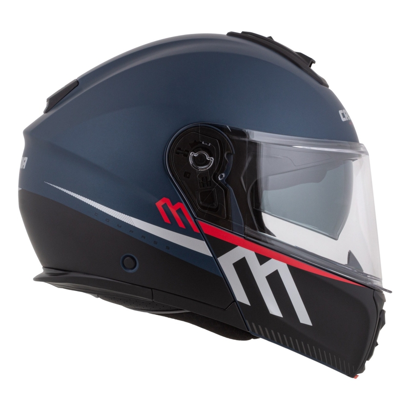 Cassida Modulo 2.1 Compass casco moto ribaltabile blu opaco rosso perla