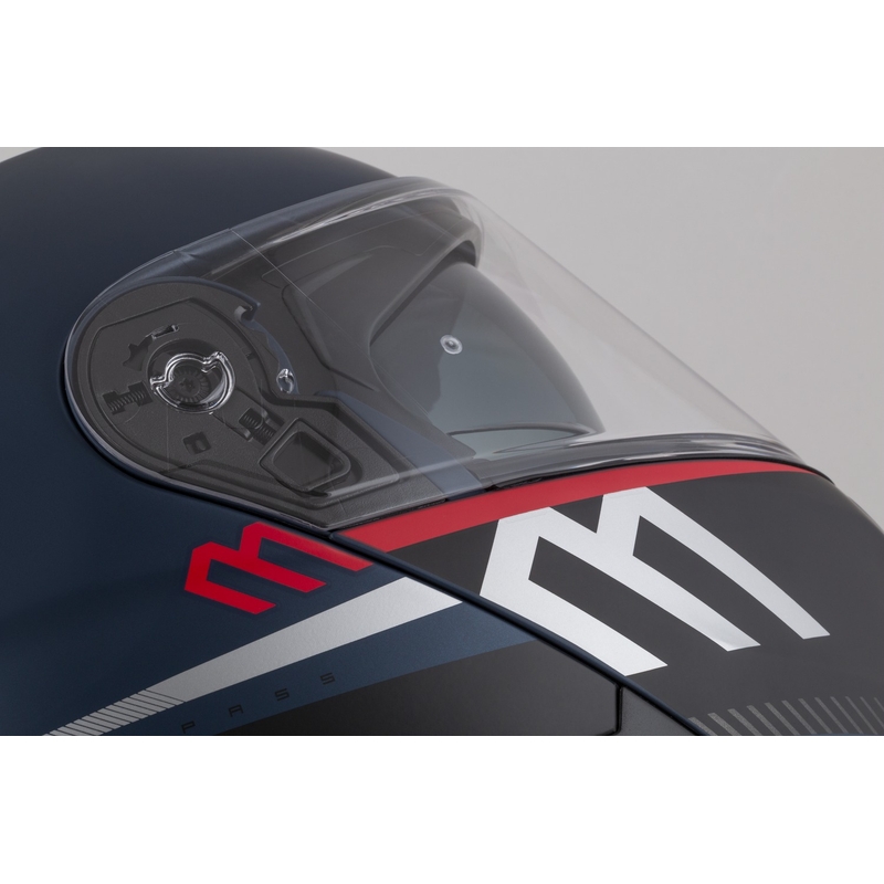Cassida Modulo 2.1 Compass casco moto ribaltabile blu opaco rosso perla
