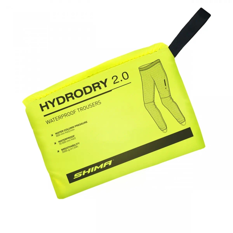 Pantaloni impermeabili Shima Hydrodry 2.0 nero-giallo fluo