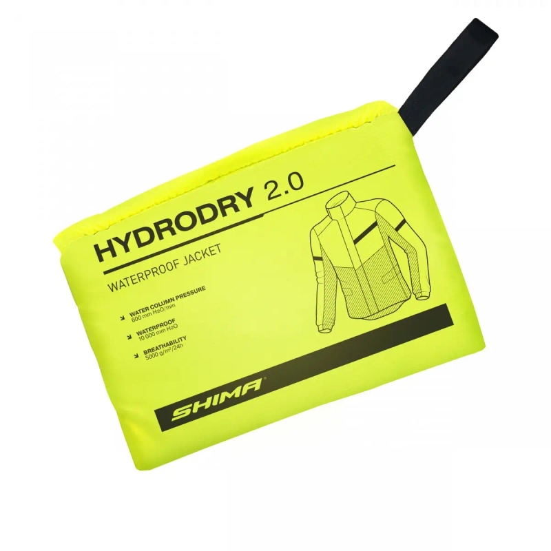 Giacca impermeabile Shima Hydrodry 2.0 nero-giallo fluo