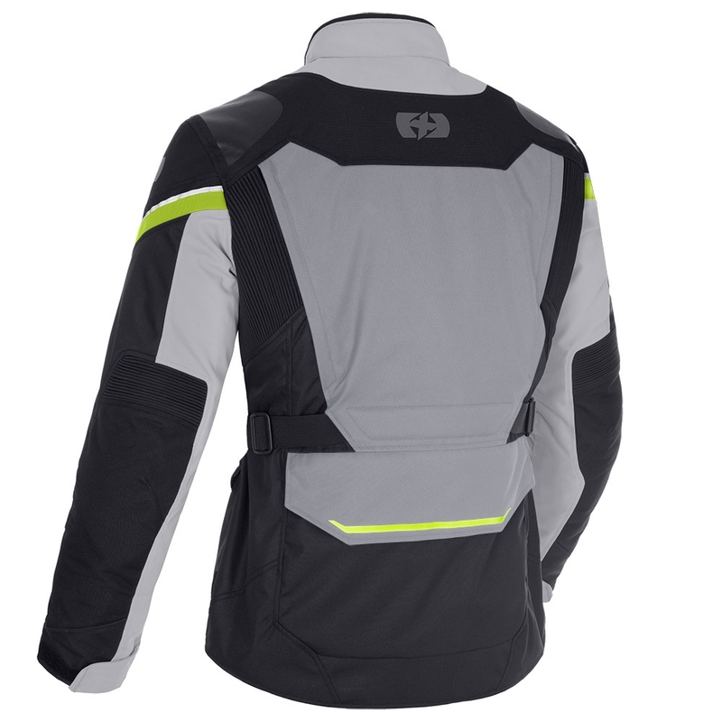 Giacca da moto Oxford Montreal 4.0 DRY2DRY™ nero-grigio-giallo fluo