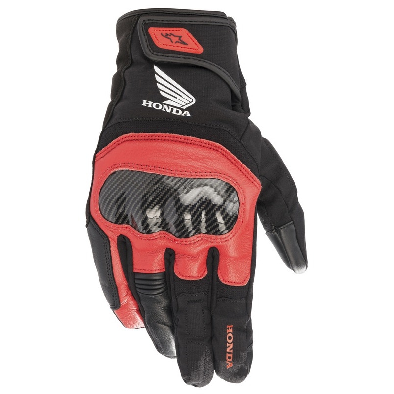 Guanti moto Alpinestars SMX Z Drystar Honda neri e rossi