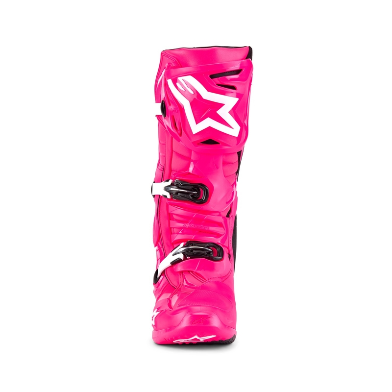 Stivali da moto Alpinestars Tech 10 rosa-nero-bianco