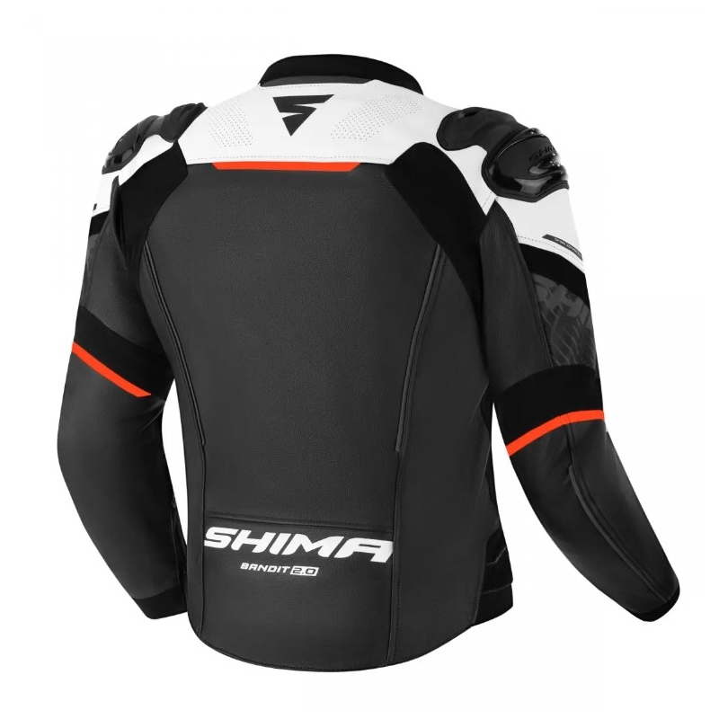 Giacca moto Shima Bandit 2.0 nero-bianco-rosso
