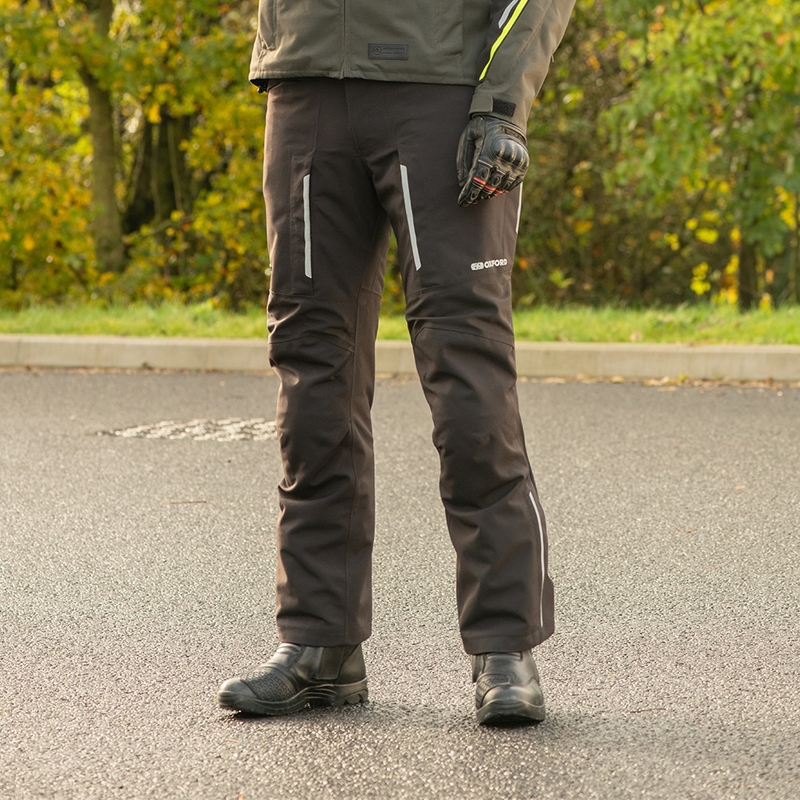 Pantaloni moto Oxford Advanced Hinterland DRY2DRY™ neri accorciati