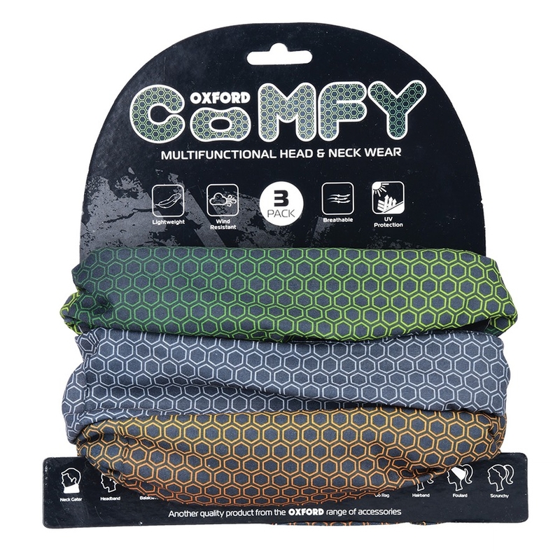 Sciarpe da moto multifunzionali Oxford Comfy Narceous 3 pezzi