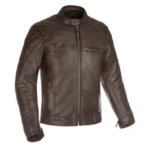 Giacca da moto in pelle marrone Oxford Route 73 2.0 Saldi