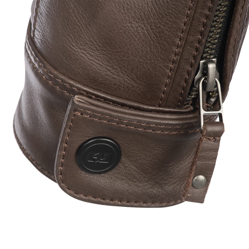 Giacca da moto in pelle marrone Oxford Route 73 2.0 Saldi