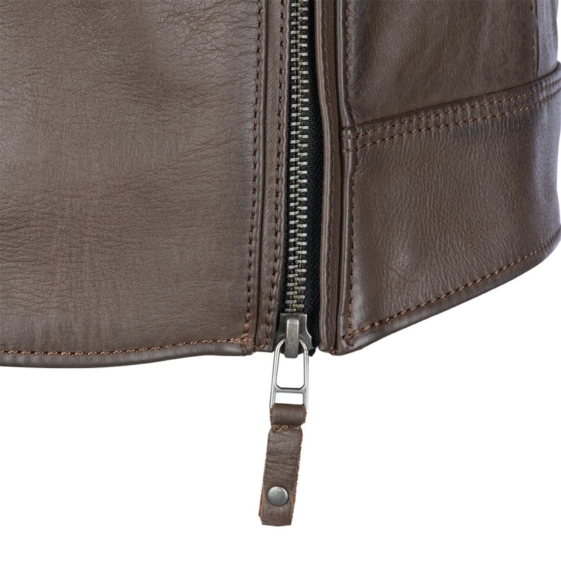 Giacca da moto in pelle marrone Oxford Route 73 2.0 Saldi